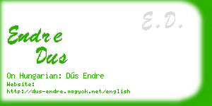 endre dus business card